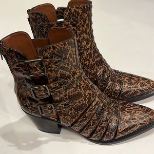 Coach leather cutout boots